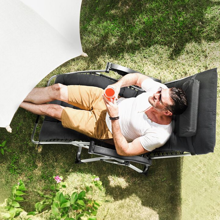 Zero Gravity Chair, Reclining Lounge Chair for Indoor & Outdoor Comfort