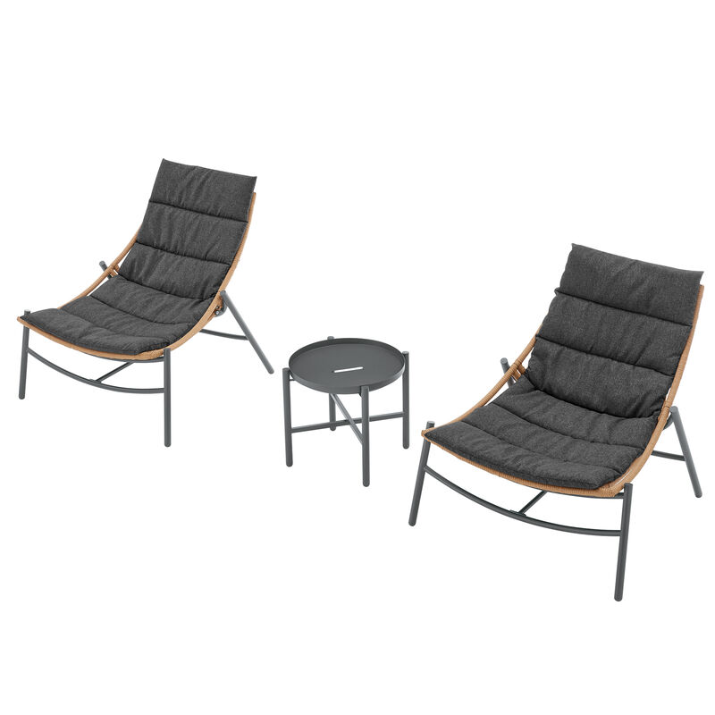Sunset Gray 3-Piece Patio Set