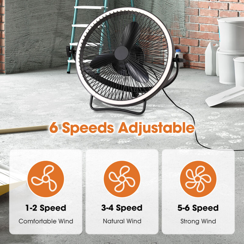 20 in. Matte Black Dual Hanging Rotatable LED Ceiling Fan with Light and Remote