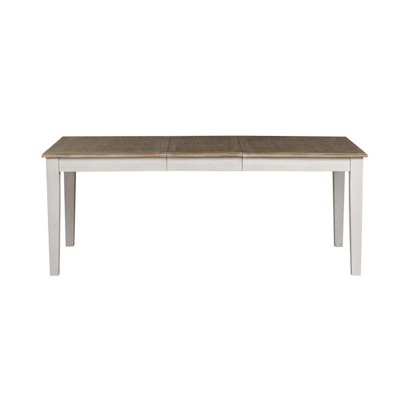 Liberty Furniture Summerville Rectangular Leg Table in Soft White Wash w/ Wirebrushed Gray Top image number 5