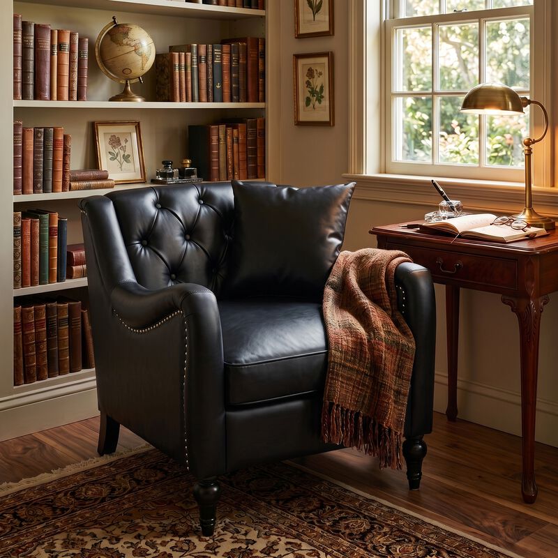 Feksno PU Leather Accent Chair image number 3