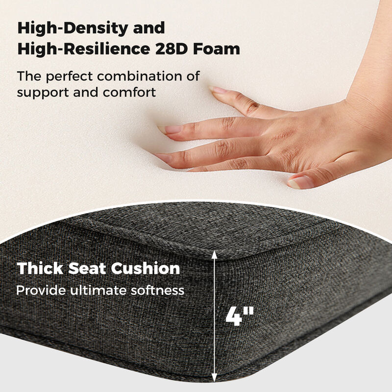 2-Pack Outdoor Patio Chair Cushions &ndash; Removable & Washable Covers