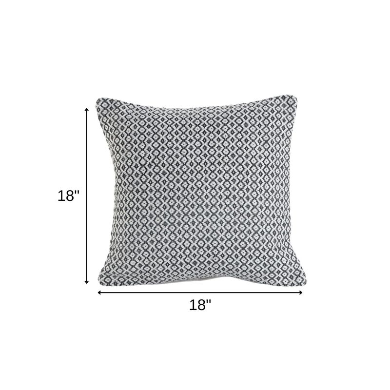 HomeRoots Set of Two Gray Chevron Cotton Throw Pillow image number 5