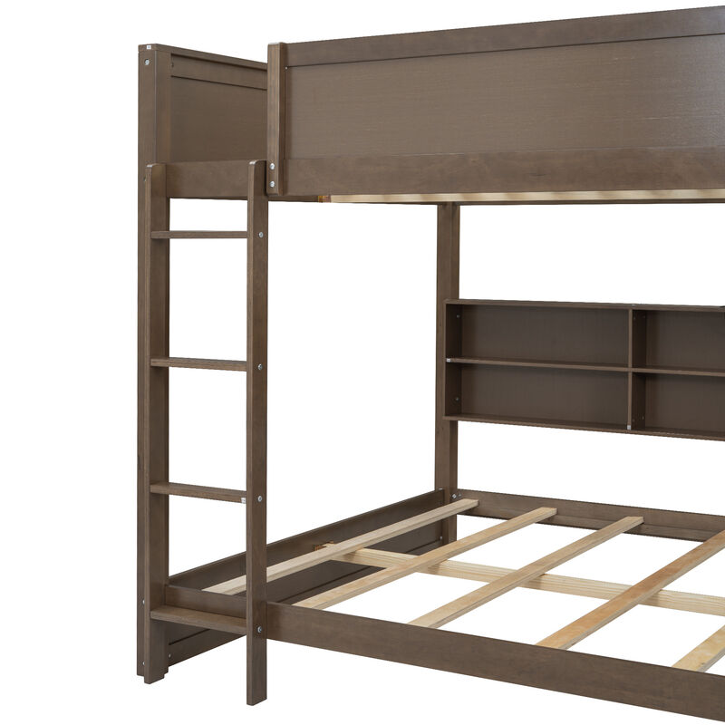 Merax Bunk Bed with Storage Cabinets and USB Ports