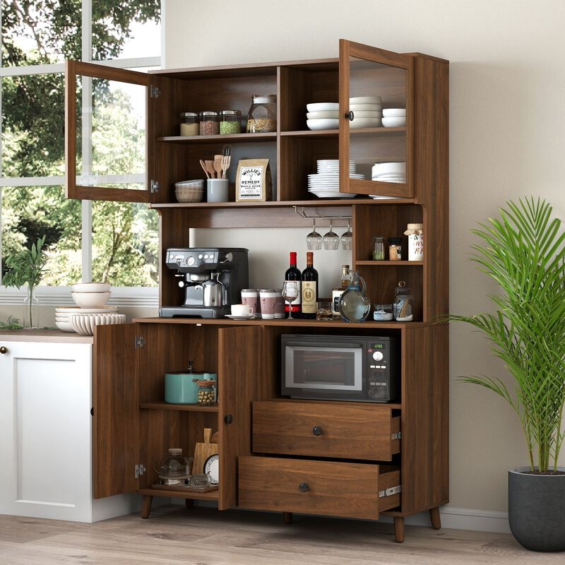 Fumbag Modern Hutch‑Style Kitchen Buffet Cabinet image number 2
