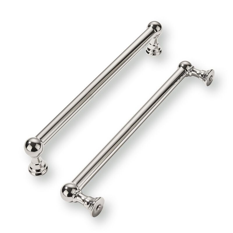 khtumeware 10 Pack 8 Inch Hole Center Polished Nickel Cabinet Pulls Heavy Duty Solid Cabinet Handles cabinets Dressers Kitchens