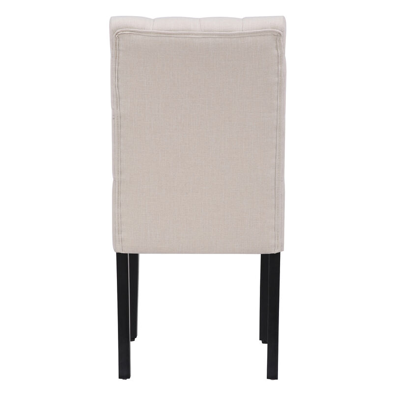 WestinTrends Upholstered Button Tufted Dining Chair (Set of 2)