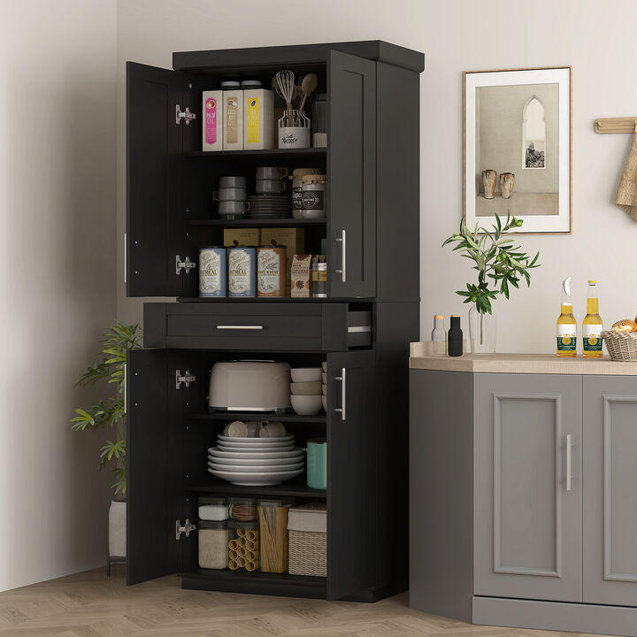 Hivvago Kitchen Cupboard Cabinet with Doors, Drawer & Shelves