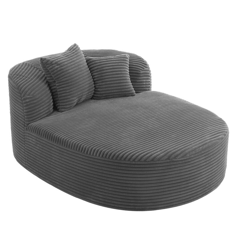 Merax Modern Chaise Lounge Sofa Boneless Couch