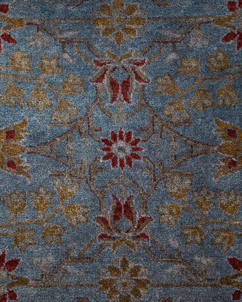 Fine Vibrance, One-of-a-Kind Hand-Knotted Area Rug  - Gray, 9' 3" x 9' 4"