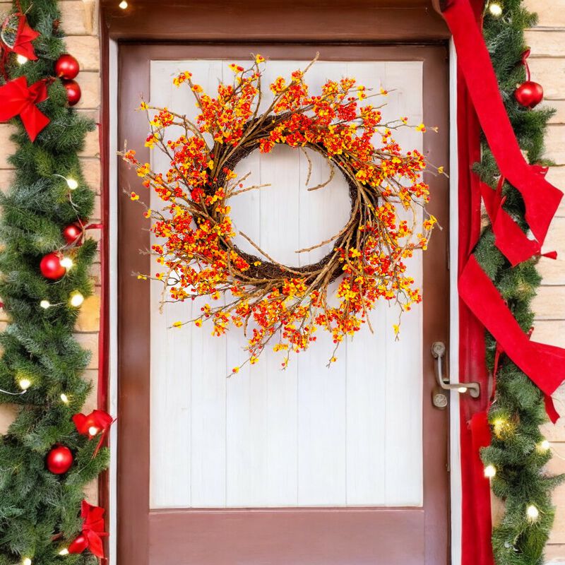 Bittersweet Wreath for Fall, Autumn, or Seasonal Home D&eacute;cor image number 1