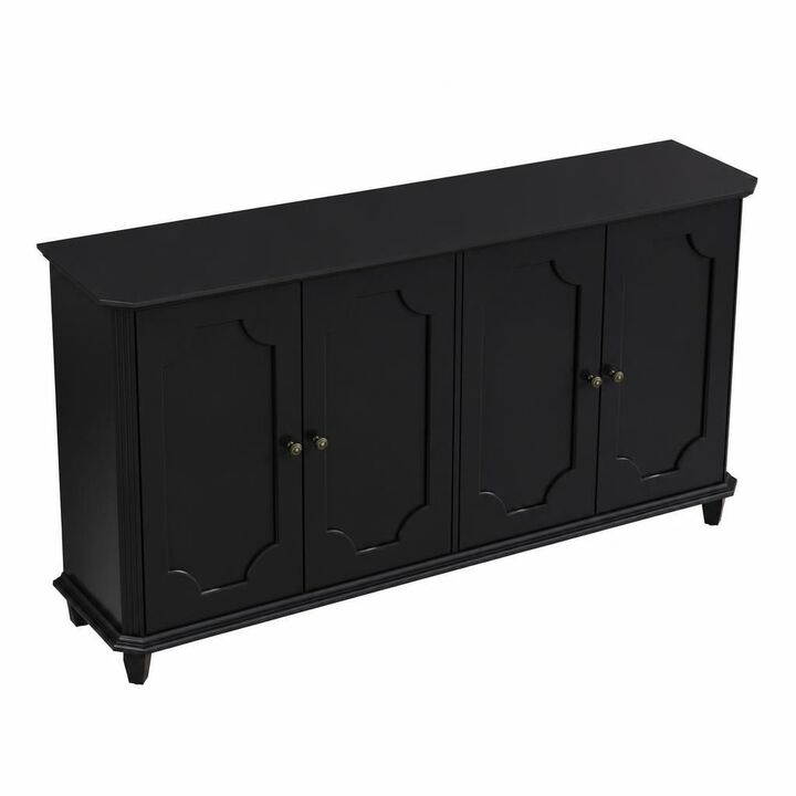 GOODSILO 63 Inch 4 Door Distressed Storage Sideboard Buffet Cabinet, Large Accent Console Credenza for Entryway Living Room
