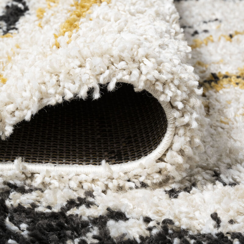 Nova Modern Bold Strie Shag Area Rug