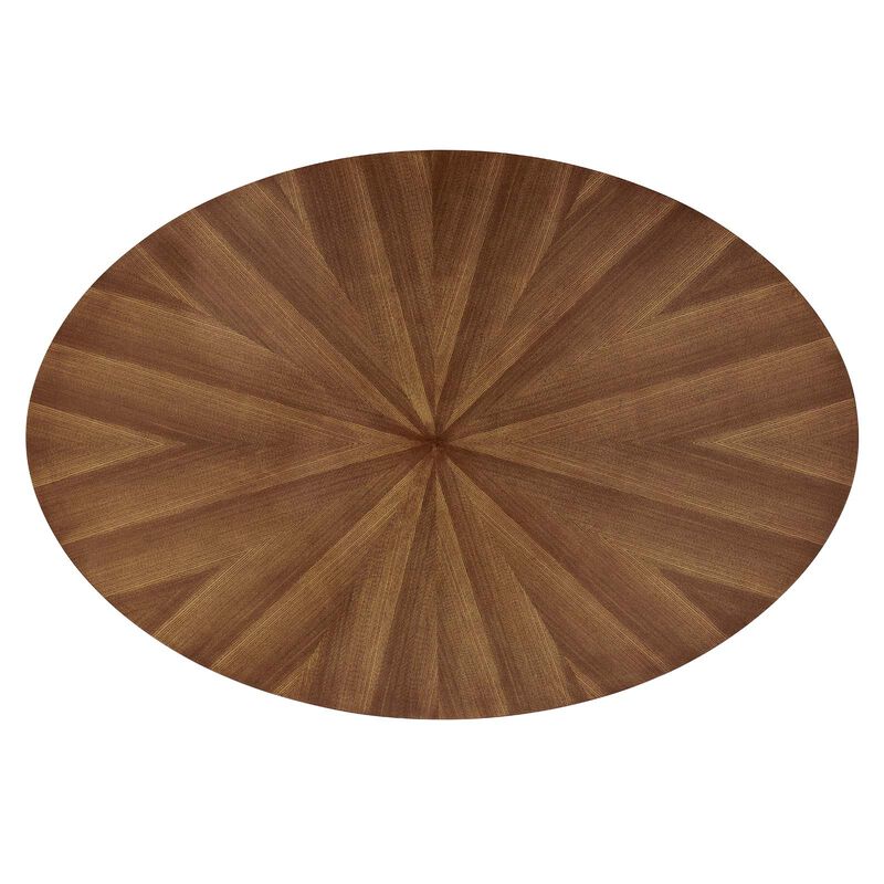 Modway - Crossroads 63" Oval Wood Dining Table Walnut image number 4