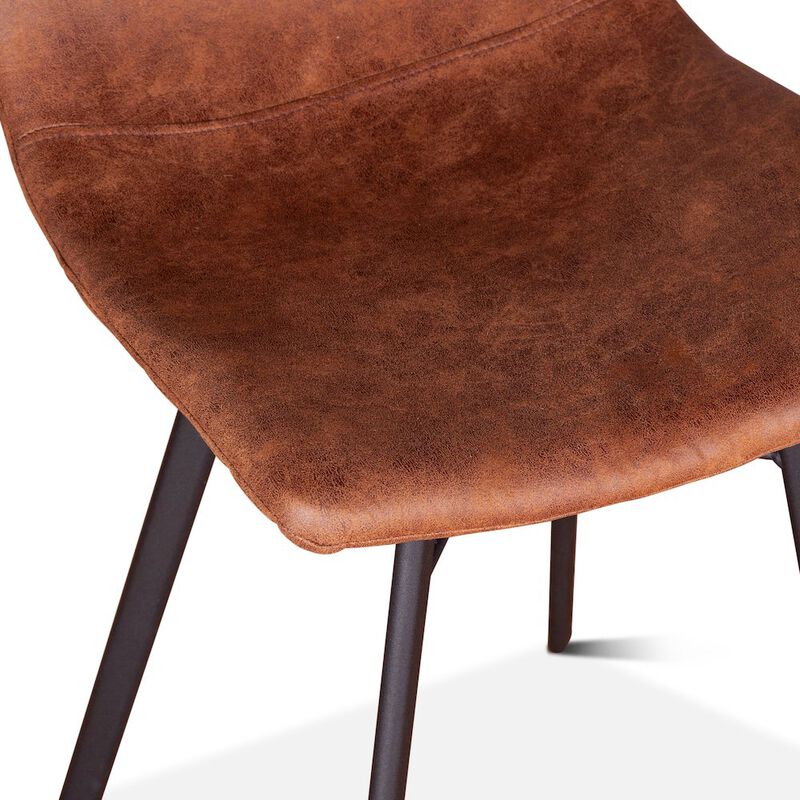 World Interiors Hudson Counter Chair in Trapper Brown Microfiber image number 9