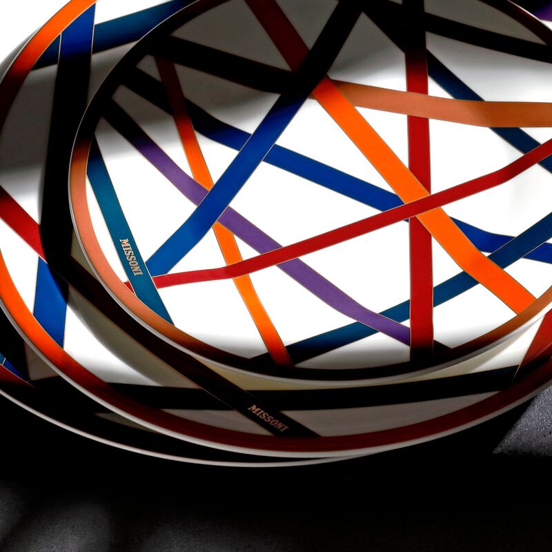 Dessert Plates NASTRI MULTICOLOR Set of 2, diam. 8.46" image number 2