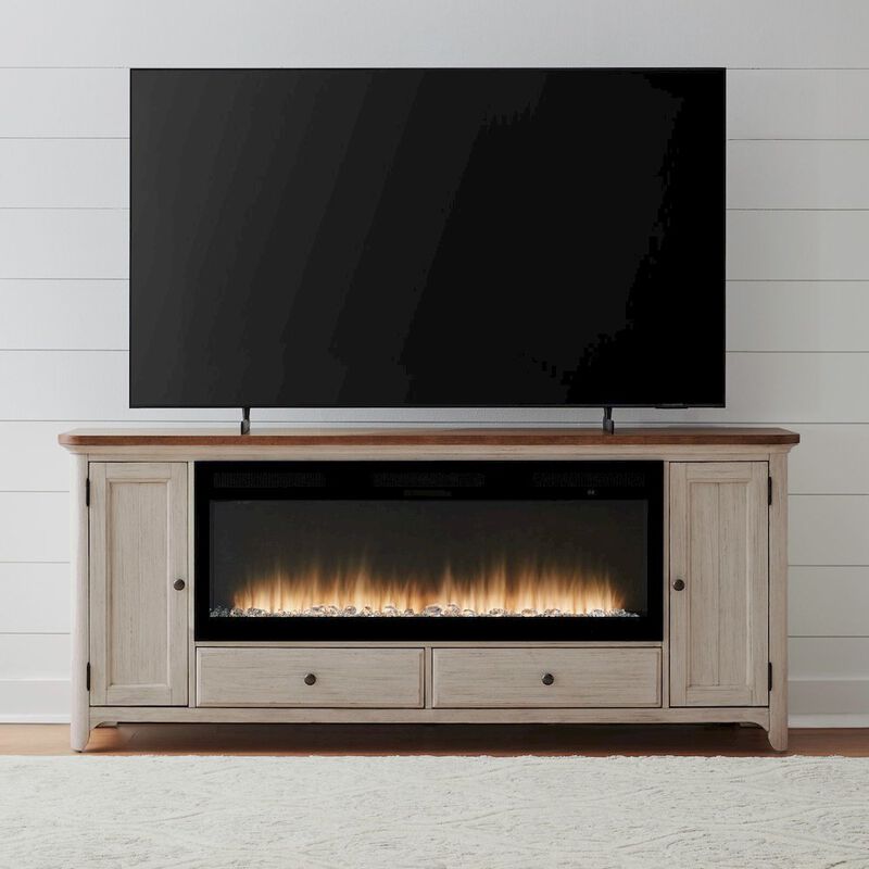 Liberty Furniture Heated LED Fireplace TV Consoles 80 Inch image number 7