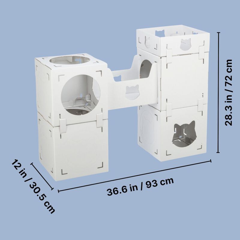 TRIXIE Casa Cara Indoor Modular Cardboard Cat Condo, Cat Play Tower image number 3