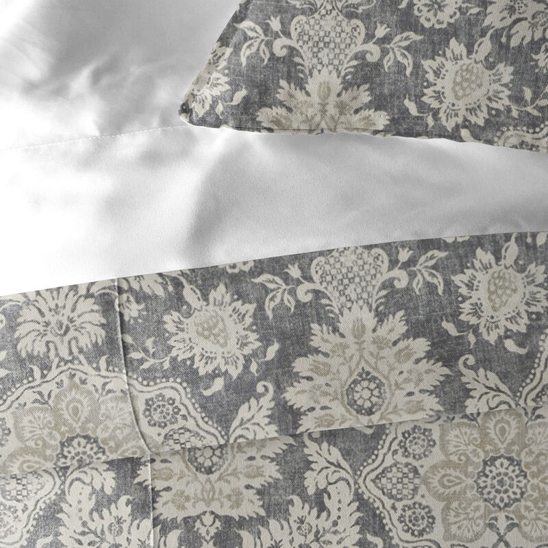 6ix Tailors Fine Linens Osha Mocha/Charcoal Comforter Set