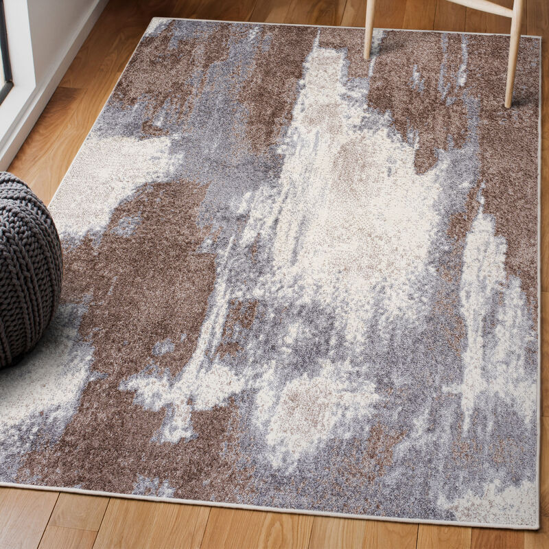Zoe Contemporary Bohemian Abstract Marble Area Rug