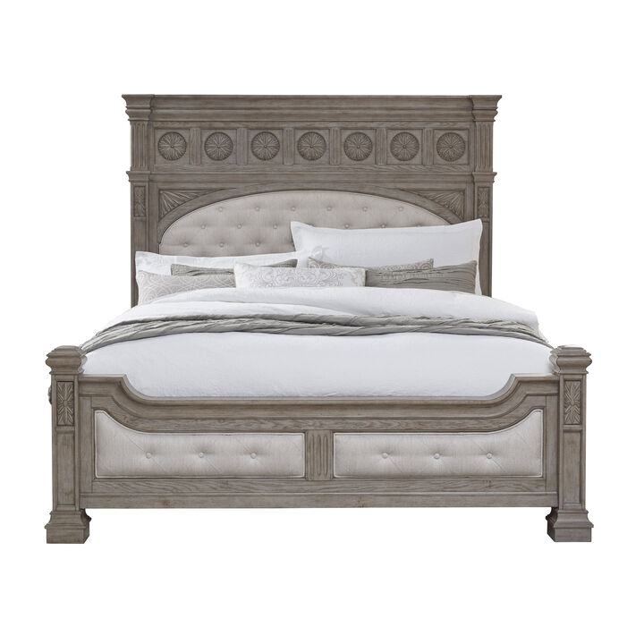 Kingsbury Grey California King Panel Bed