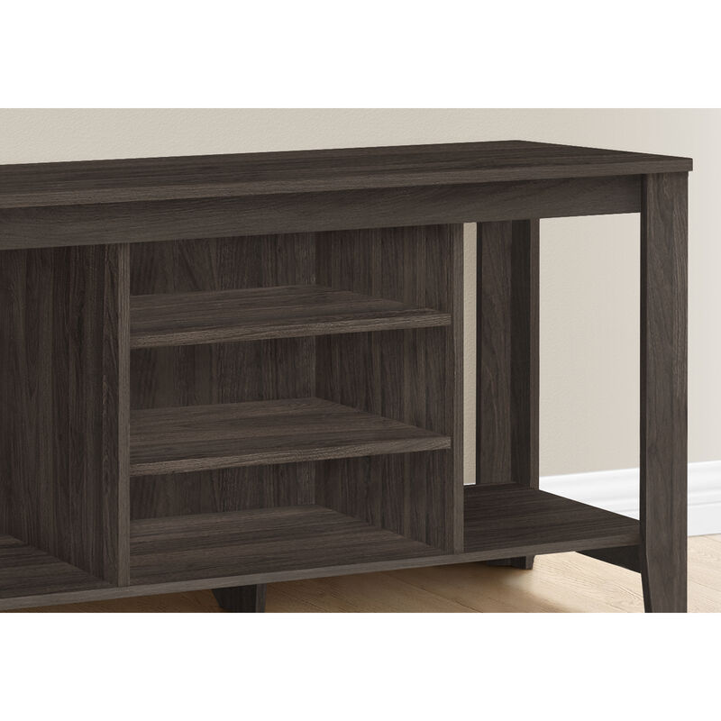 Monarch Specialties I 3567 Tv Stand, 48 Inch, Console, Media Entertainment Center, Storage Shelves, Living Room, Bedroom, Laminate, Brown, Contemporary, Modern