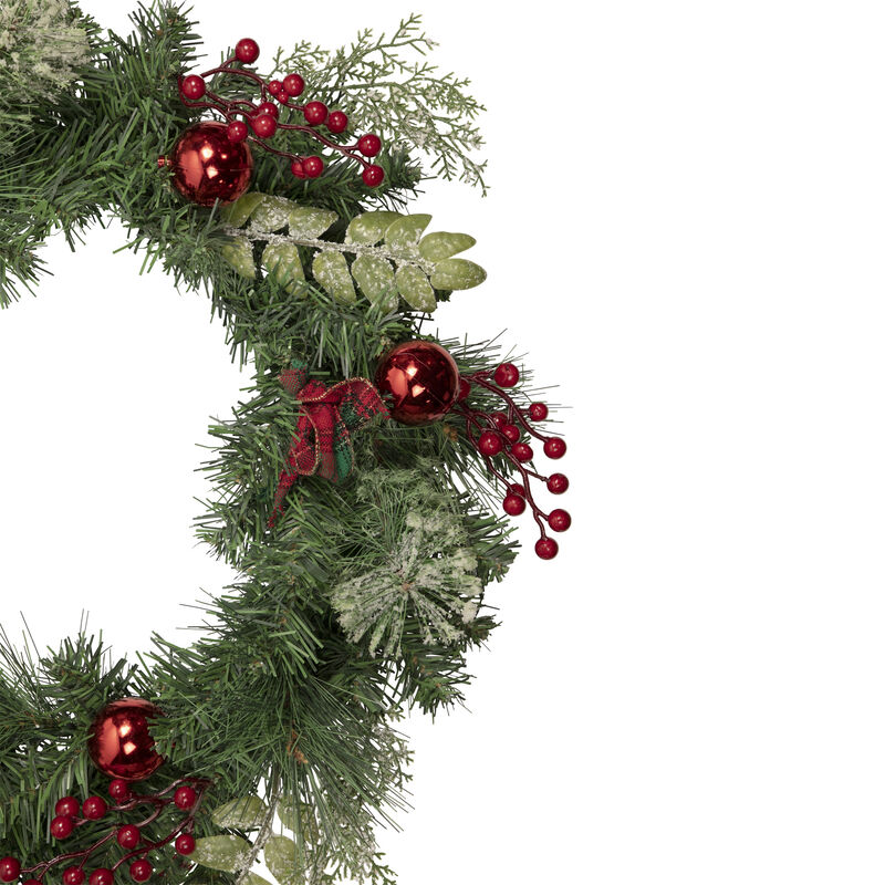 Decorated Frosted Pine and Pine Cone Artificial Christmas Wreath  24-Inch  Unlit image number 4