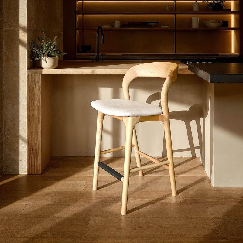 Rotondo Counter Stool - Natural Frame