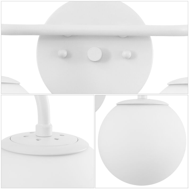 Louis Parisian Globe Metal/Frosted Glass Modern Contemporary LED Vanity Light