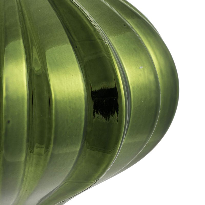 Vickerman 5.7" Moss Green Shiny Onion Christmas Ornament, UV Treated, Set of 3 image number 2
