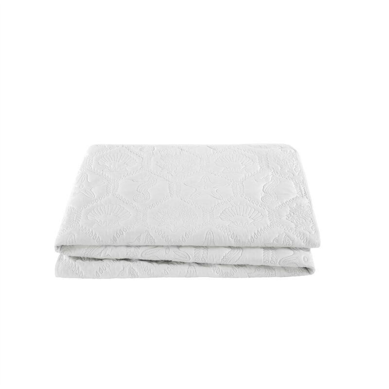 Coastal Beach Seashells Starfish Sea Horse 3-Piece Quilt Set