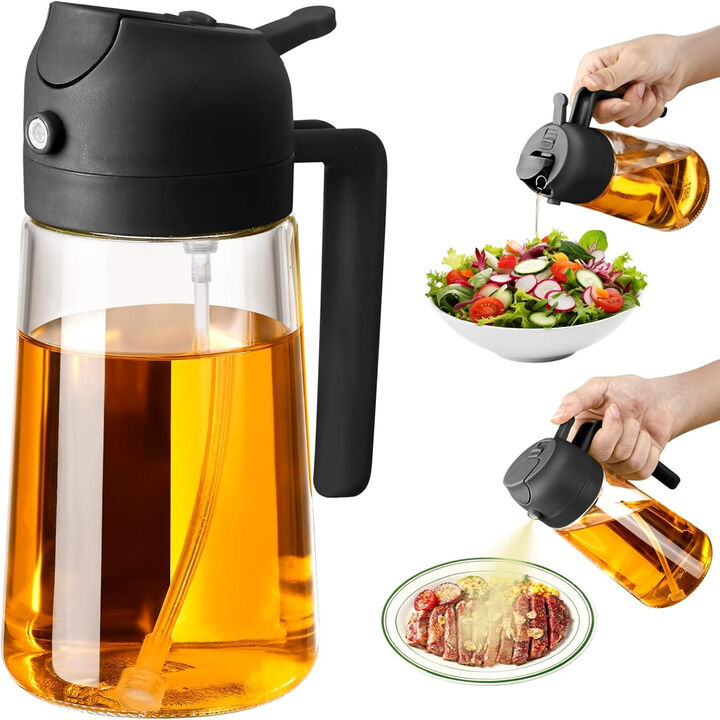 16oz Glass Olive Oil Sprayer Dispenser Bottle
