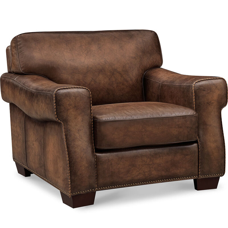 Capri 100% Top Grain Leather Chair