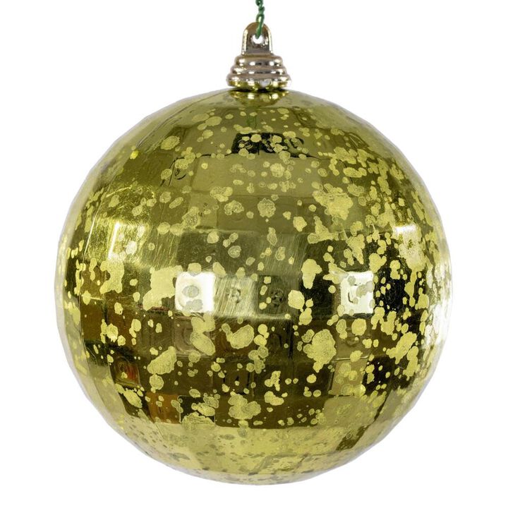 Vickerman 4" Lime Mirror Mercury Ornament. It Includes 6 Pieces per Bag.