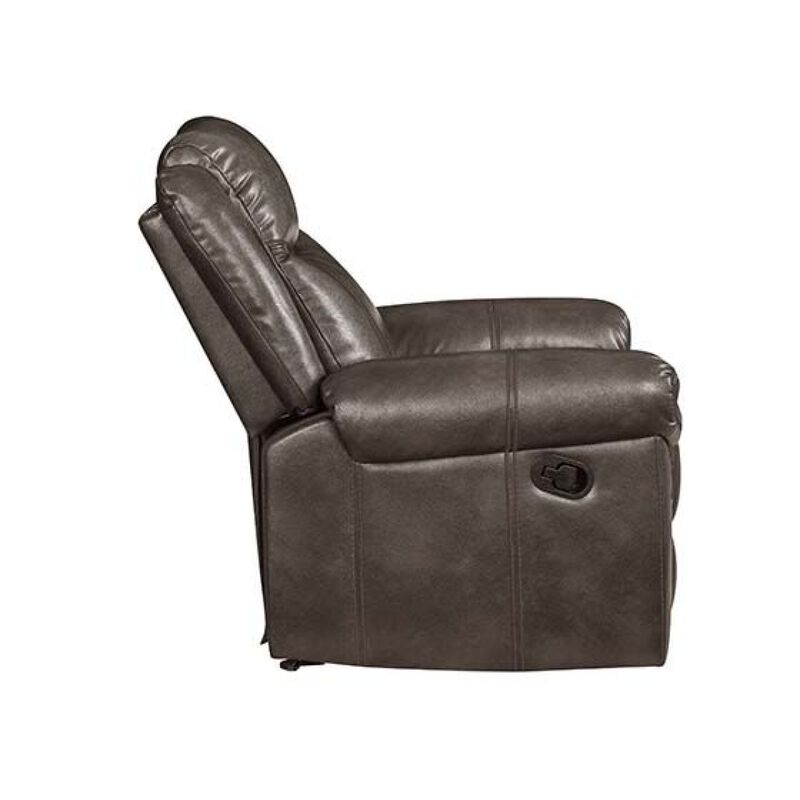 Lydia Glider Recliner, Brown Leather Aire LV00656