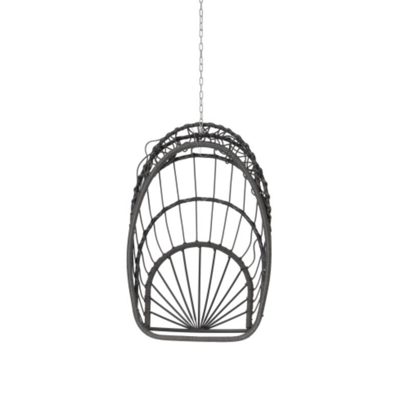 Hivvago Egg Swing Chair with Wood Frame image number 6