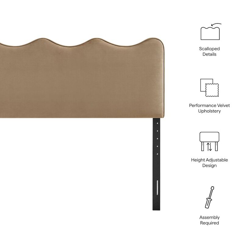 Modway Athena Stain-Resistant Performance Velvet Full Size Headboard image number 1