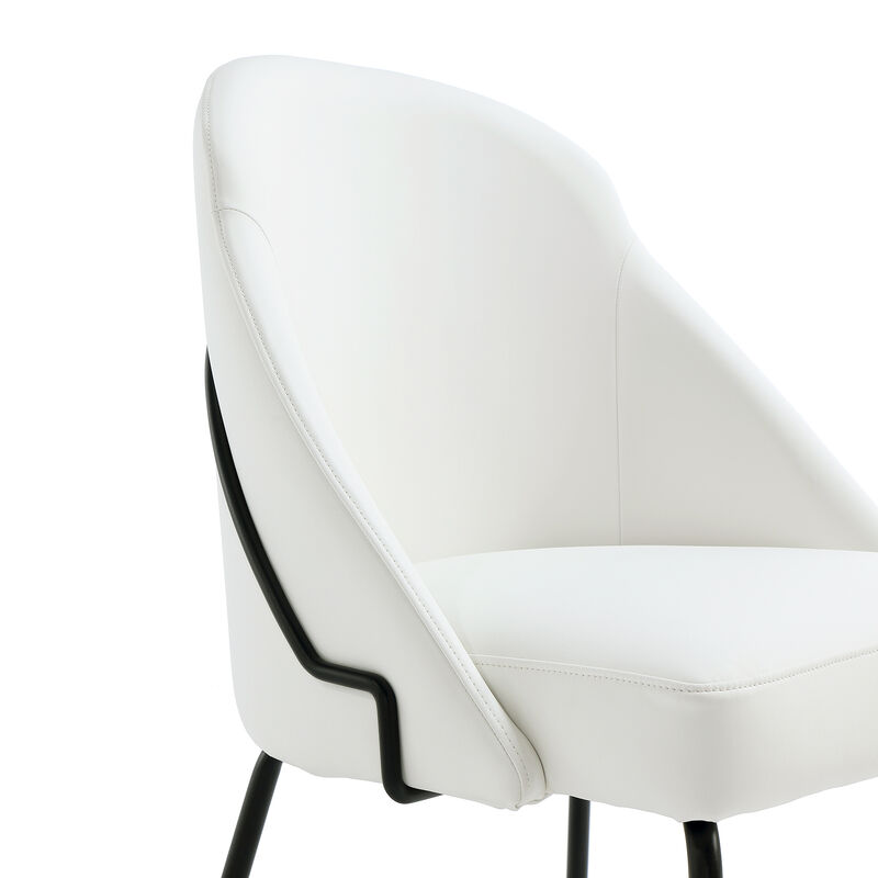 Gracie Dining Chairs in White and Black (Set of 2)