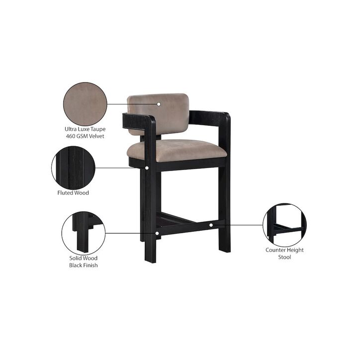 Meridian Furniture Sacha Velvet Stool