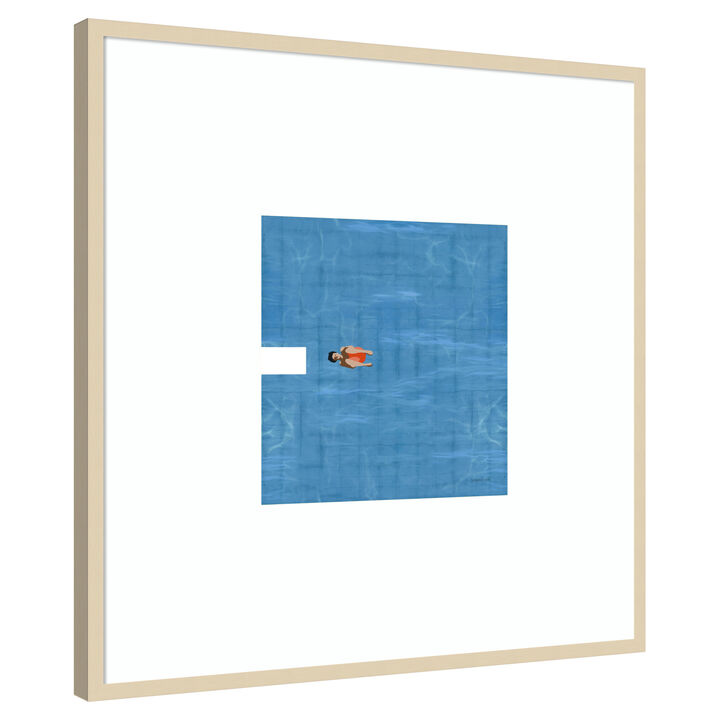 Pool Fun II by Danhui Nai Wood Framed Wall Art Print