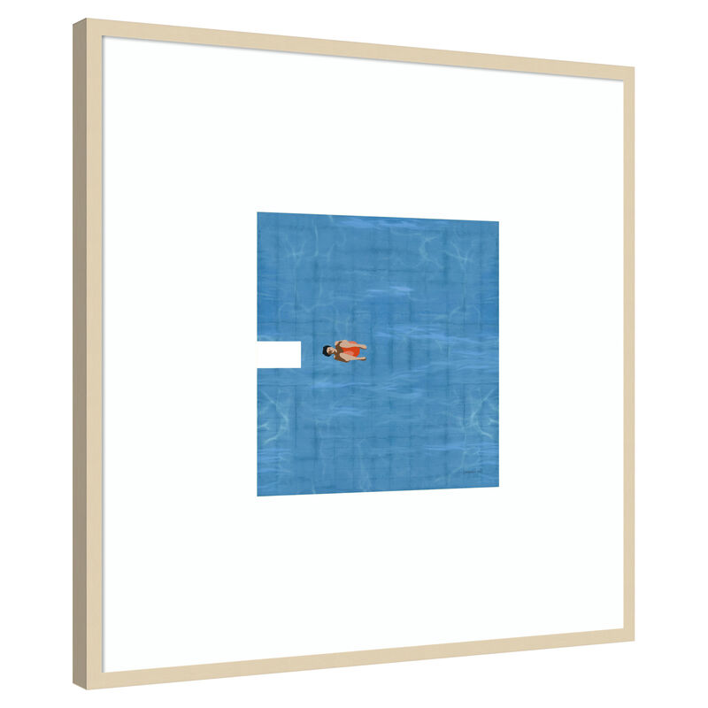 Pool Fun II by Danhui Nai Wood Framed Wall Art Print image number 0