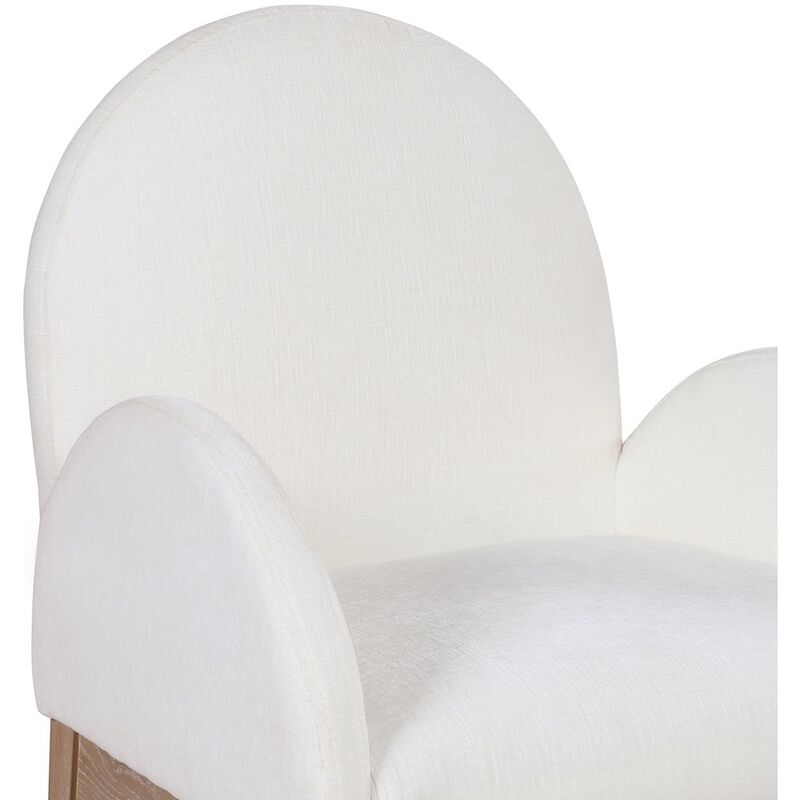 Meridian Furniture Waldorf Cream Chenille Fabric Dining Chair