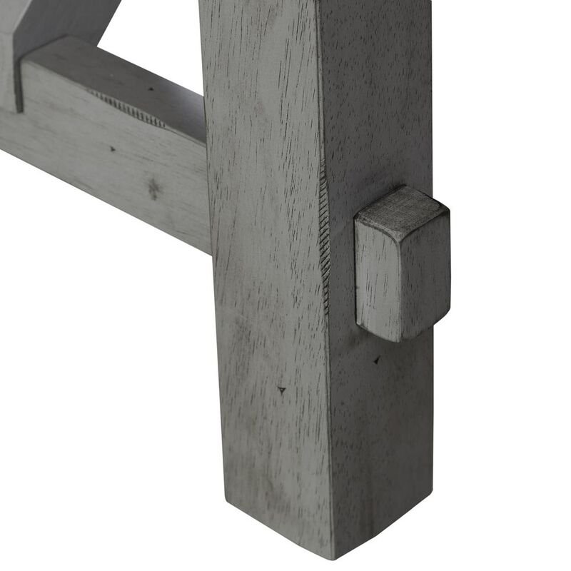 Liberty Furniture Dining Bench Transitional Grey in Smokey Grey Finish w/ Carbon Grey Tops image number 9