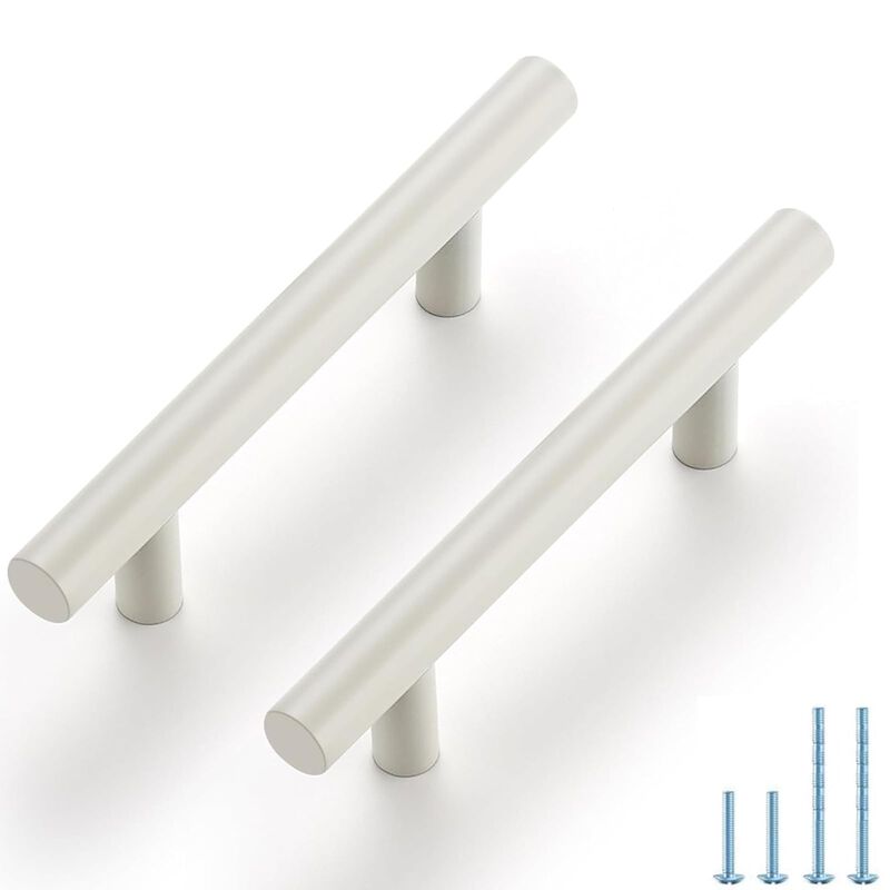 Rovanboao 30 Pack | 6 Inch Cabinet Pulls Matte White Stainless Steel Kitchen Drawer Handles Cupboard Vanity Dresser Hardware 6 I