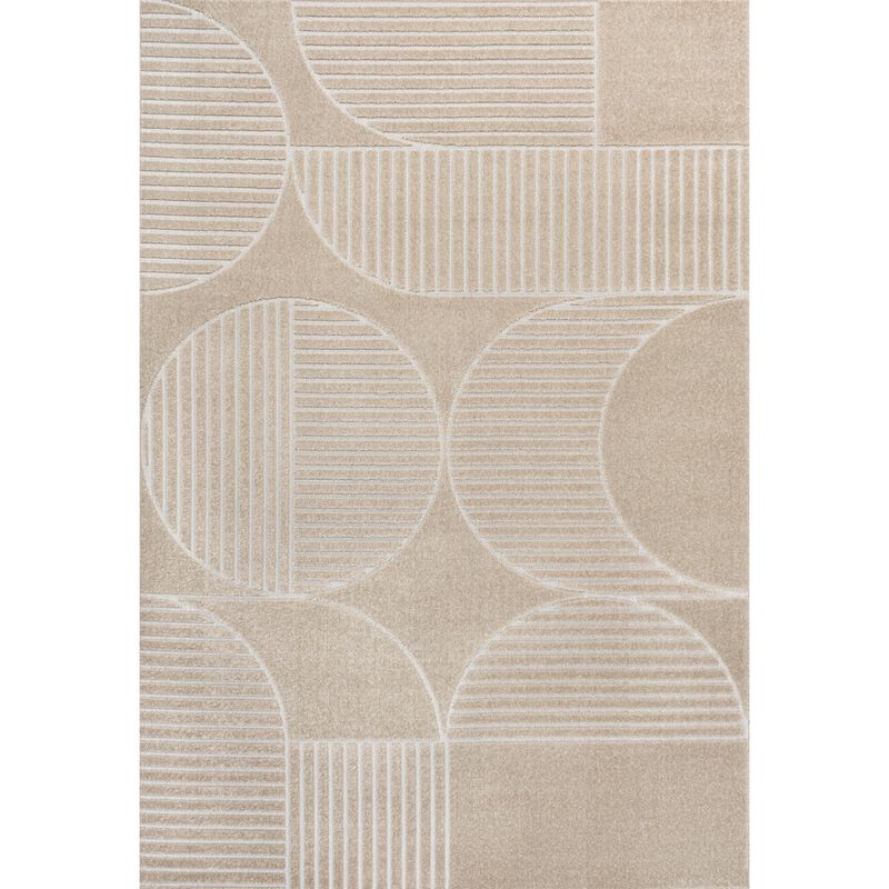 Nordby Geometric Arch Scandi Striped Area Rug
