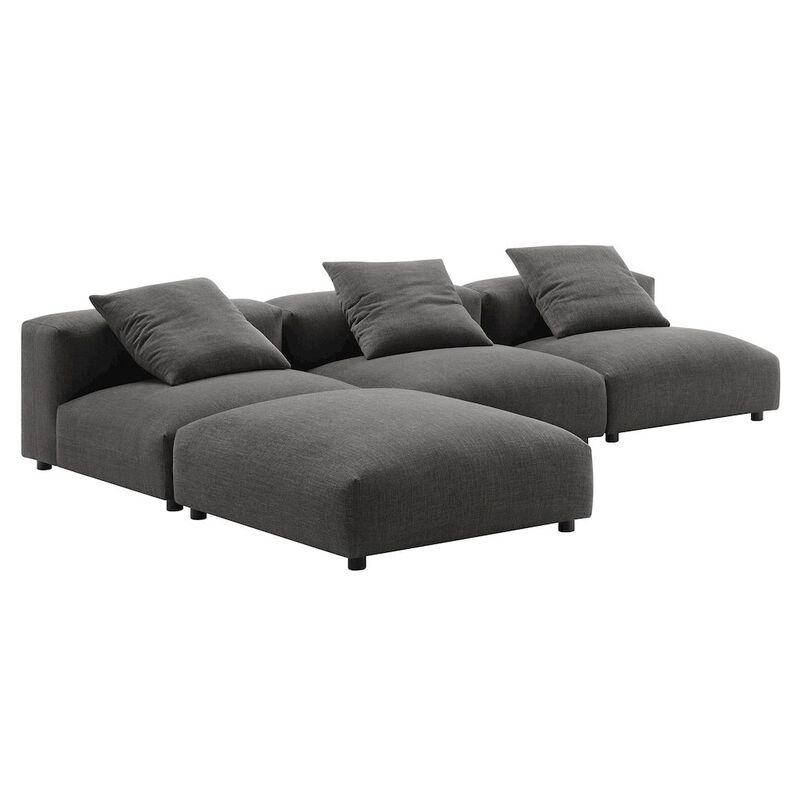 Solace 4-Piece Modular Upholstered Fabric Sectional Sofa image number 3