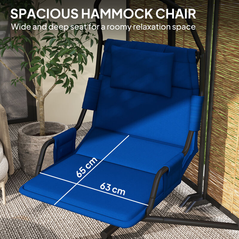 Hivvago Hammock Chair with Stand & Cushion image number 3
