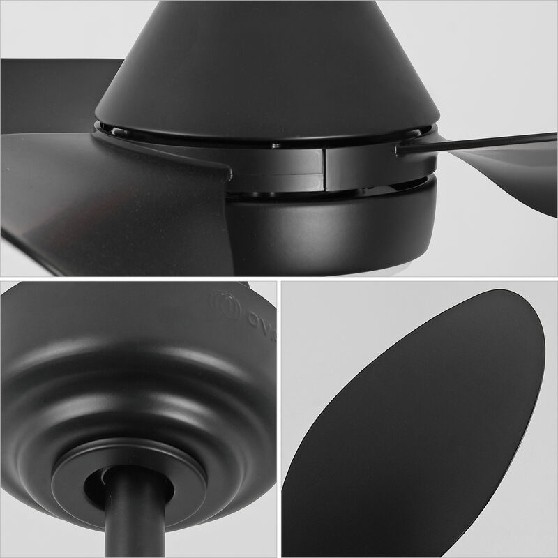Albini 22" Contemporary Minimalist 6-Speed Metal Mobile-App/Remote-Controlled Dimmable Smart Integrated LED Ceiling Fan