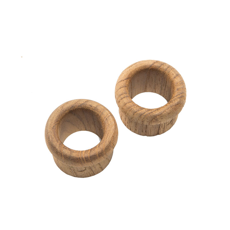 HomeRoots Set of Two Brown Wood Open Circle Drawer Pull Knobs image number 2