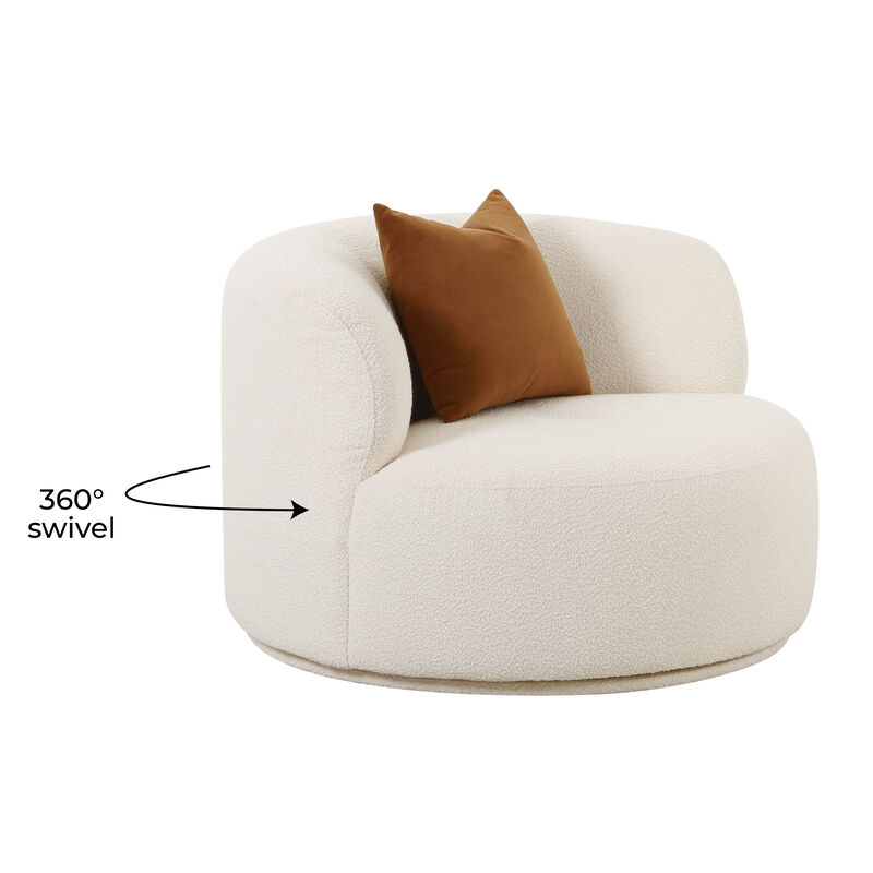 Fickle Boucle Swivel Chair